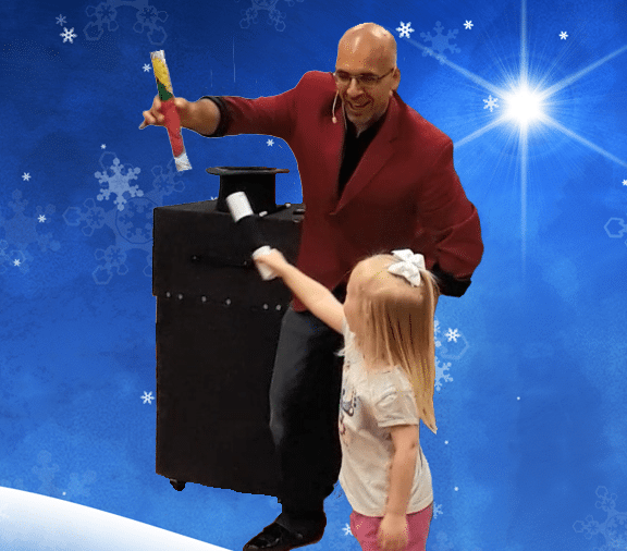 Child enjoying magic show