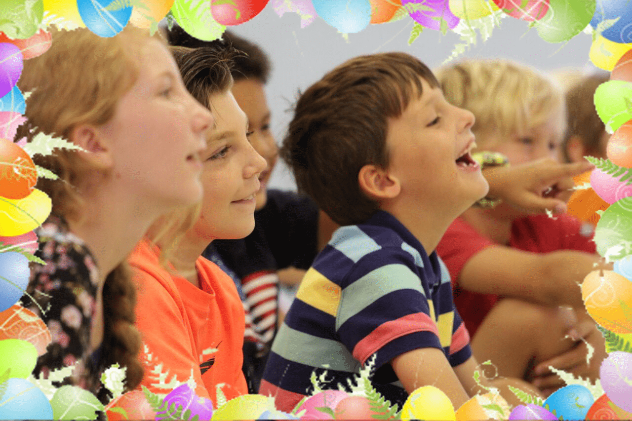 Happy Kids Watching Magic Show