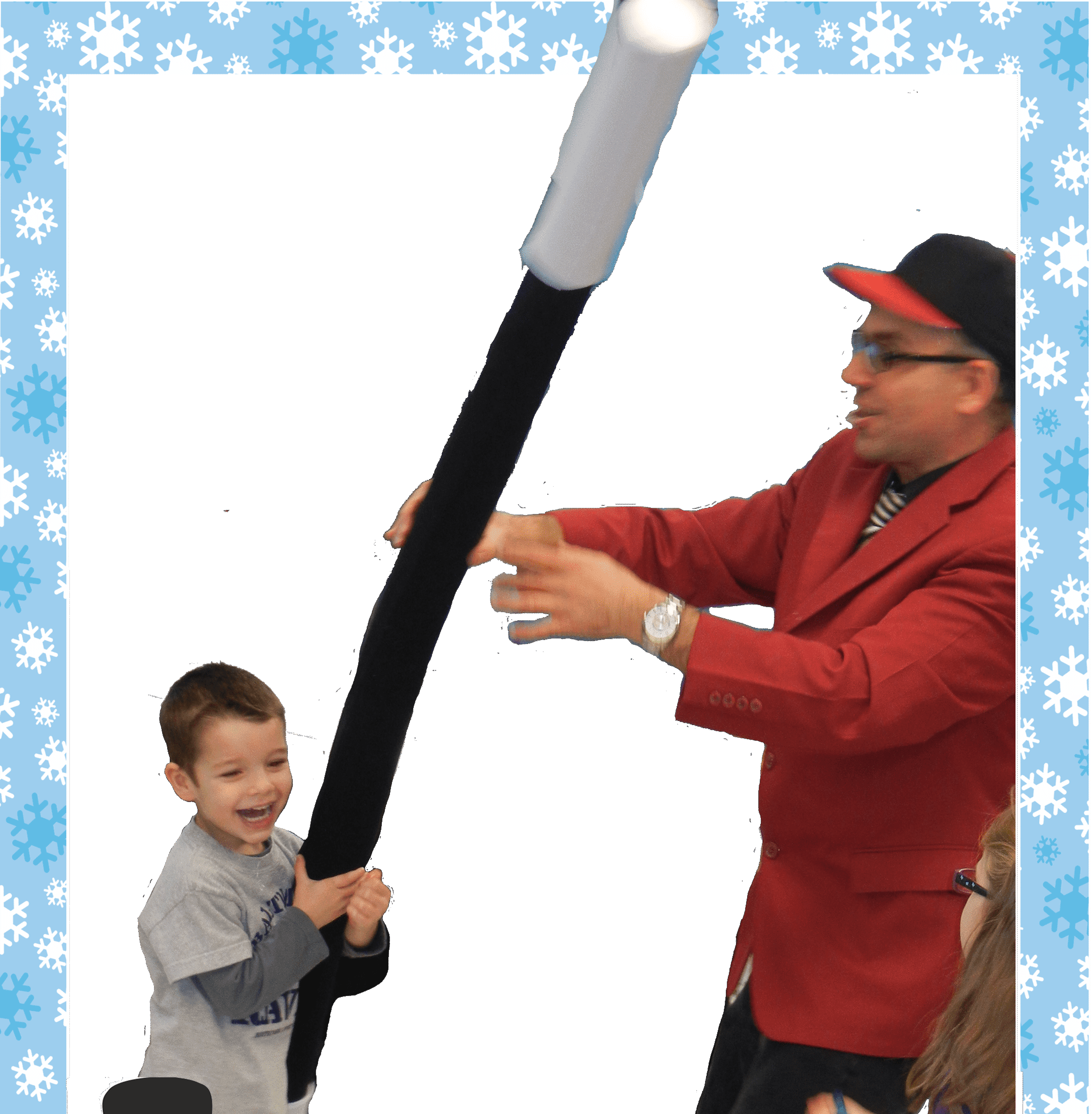 Child with magic wand enjoying the show