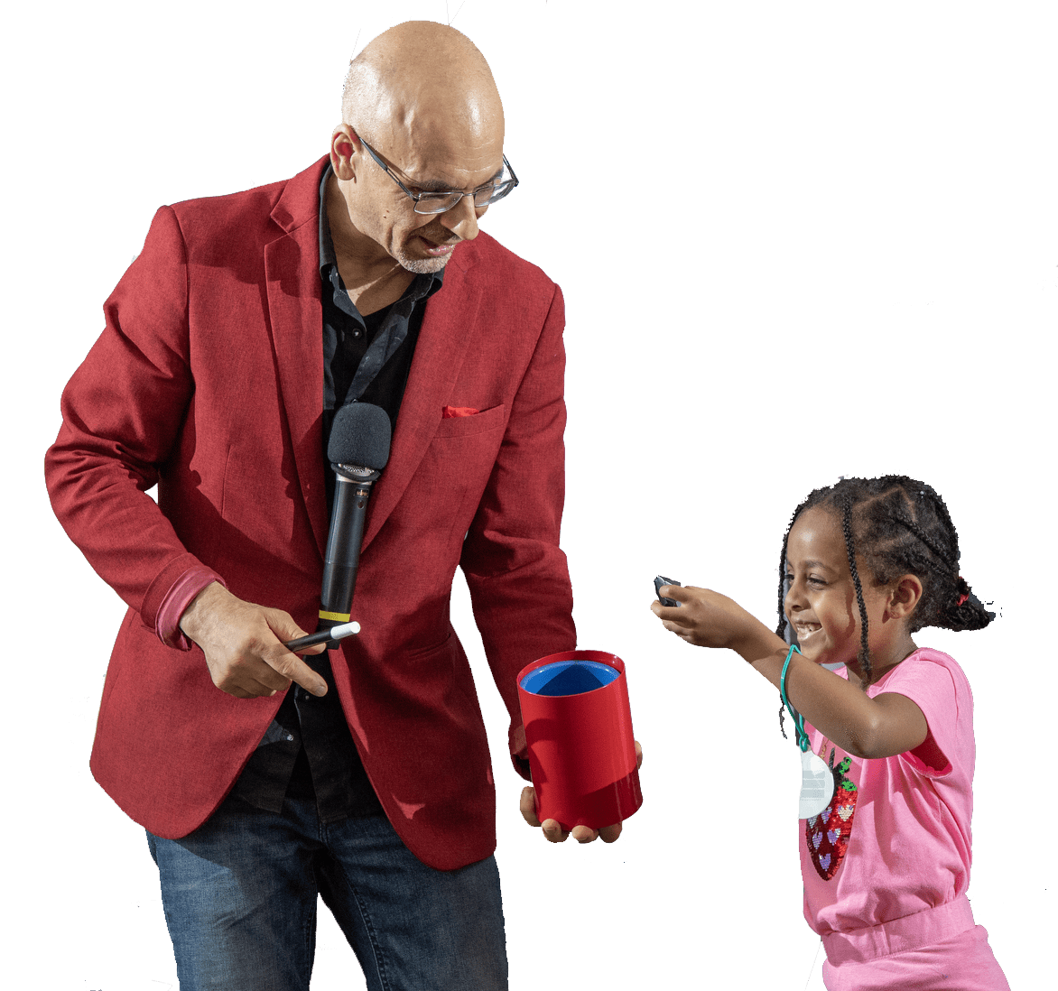 Kids helping with magic show